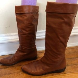 Vintage Chantal Leather Pull On Boots